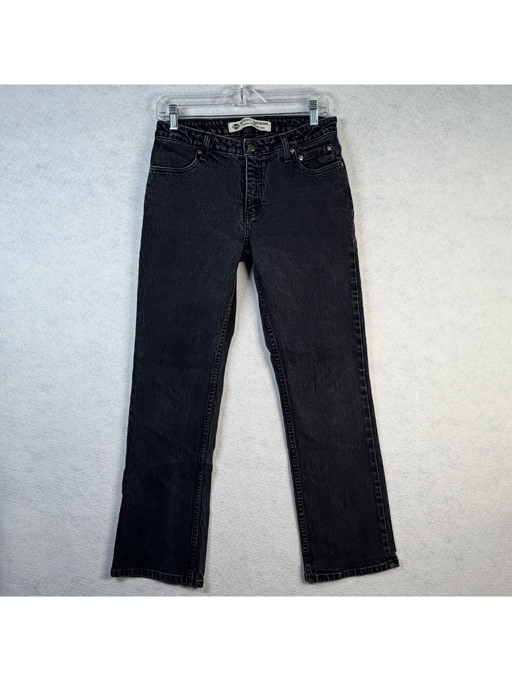 Harley Davidson Black Denim Jeans Bootcut Size 10